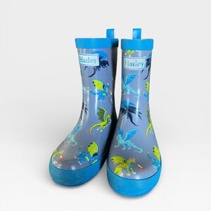 Hatley Blue Dragon Print Kids Rain Boots